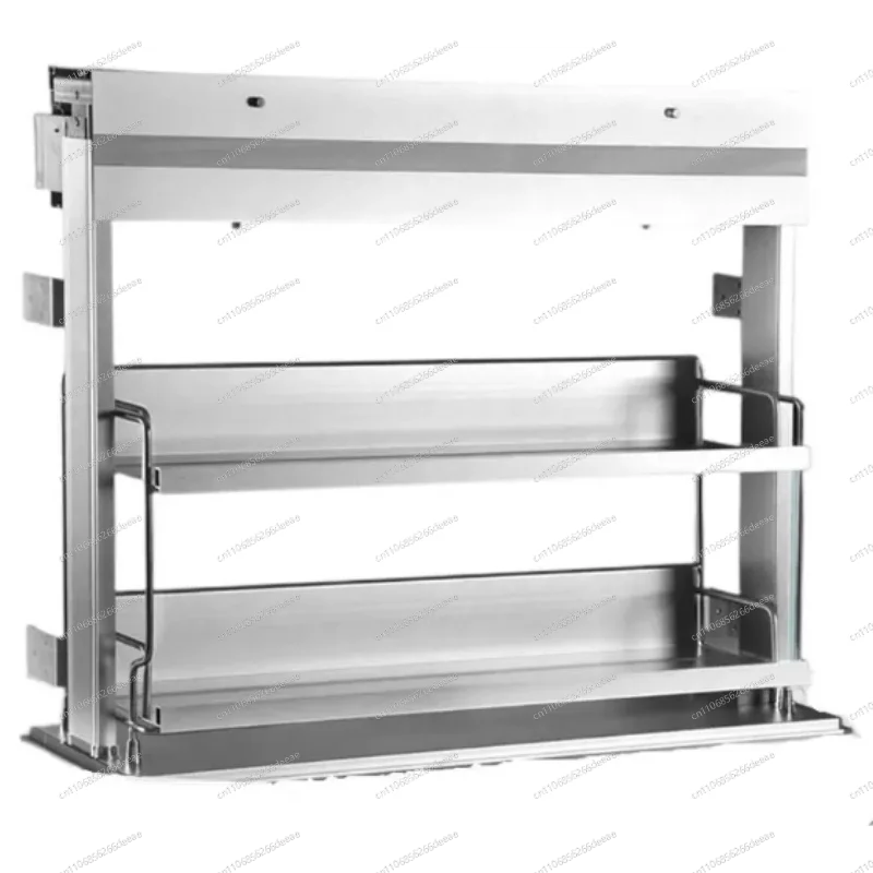 

Electric Lift Pull Basket Rack, Stainless Steel Kitchen Wall High Cabinet Storage Organizer