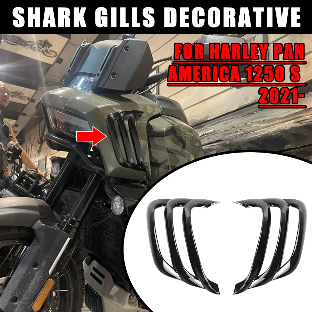 

1250S New Motorcycle Black Decorative Side Kit Shark Gills Applicable For Harley PAN AMERICA 1250 S PA1250S 2021 2022 2023 2024