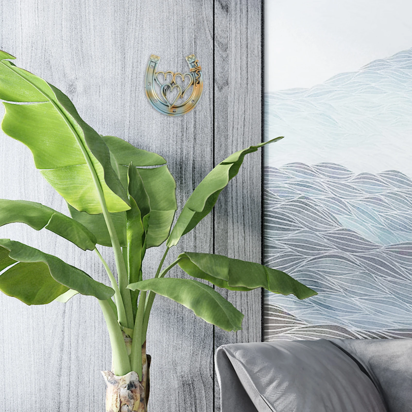 

Hoof Decoration Adults Decorations Pendant Bedroom Cast Horseshoe Handicraft Hanging Resin Wall Heart Bride