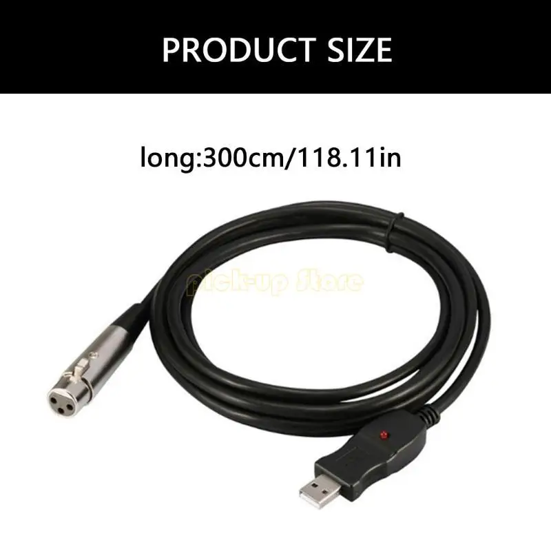 Q5WA男性USBから3pinの女性サウンドケーブルラインライブストリーミングと放送用