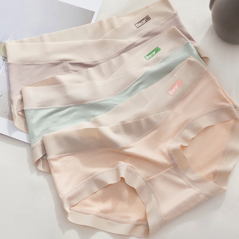 Bragas de maternidad de algodón sin costuras para mujer, ropa interior de cintura baja para el vientre, lencería para embarazadas, calzoncillos de