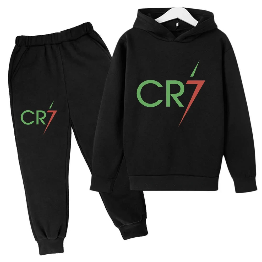 

Детская одежда Cr7, комплекты из 2 предметов для девочек, одежда для мальчиков, толстовки, топ + брюки, детский костюм, спортивный костюм, спортивная одежда