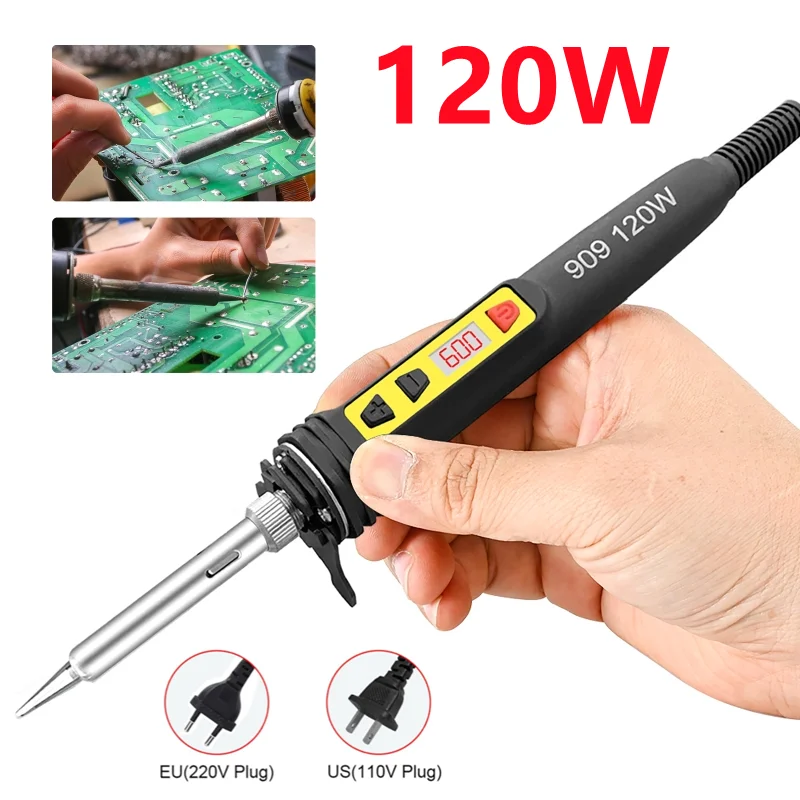 

220V/110V 120W Internal Thermal LED Digital Display Adjustable Temperature Constant Temperature 200-600℃ Electric Soldering Iron