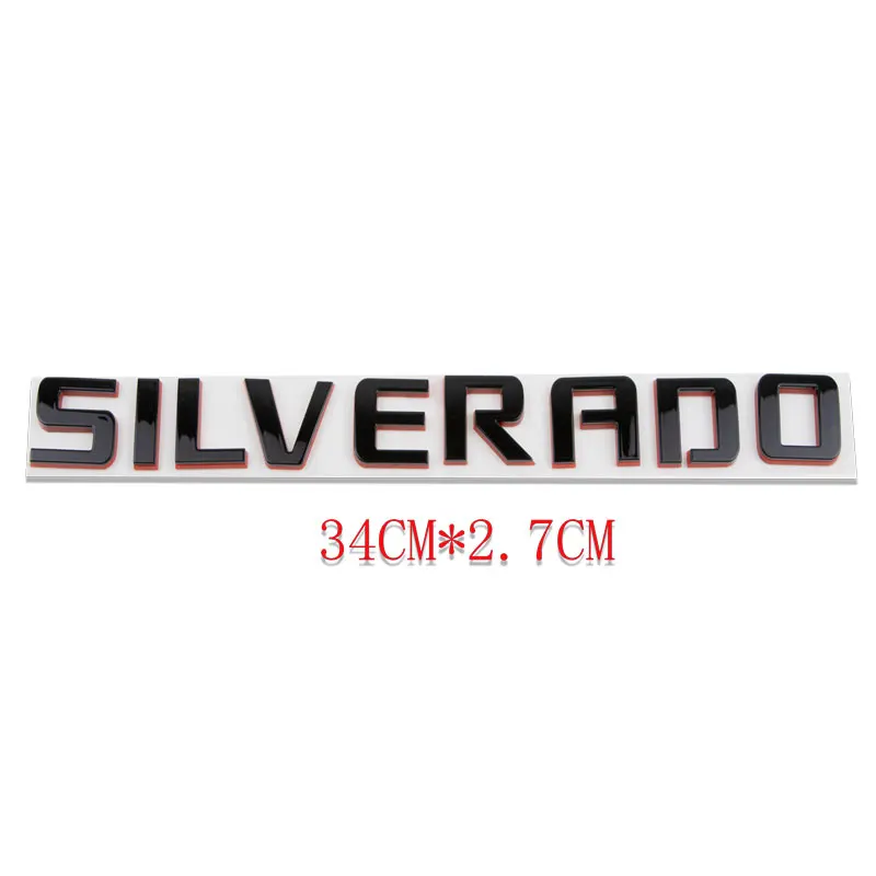 3D ABS (Plastic) Car Styling Car Side Fender Tail Trunk Decal Sticker Badge For Chevrolet SILVERADO LTZ LT Letters Logo Sticker