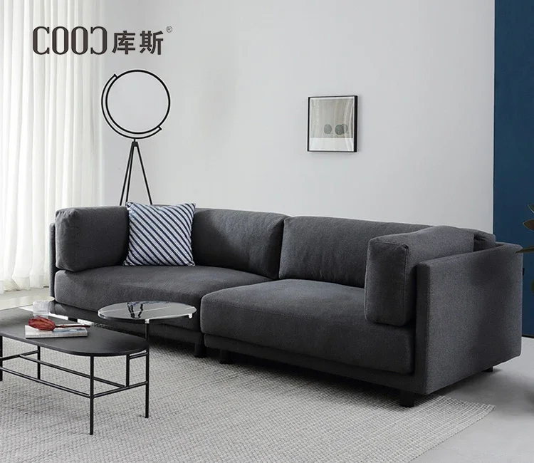 furniture solution manufacturer condominium nordic style living room Love sectional black fabric modern sofa