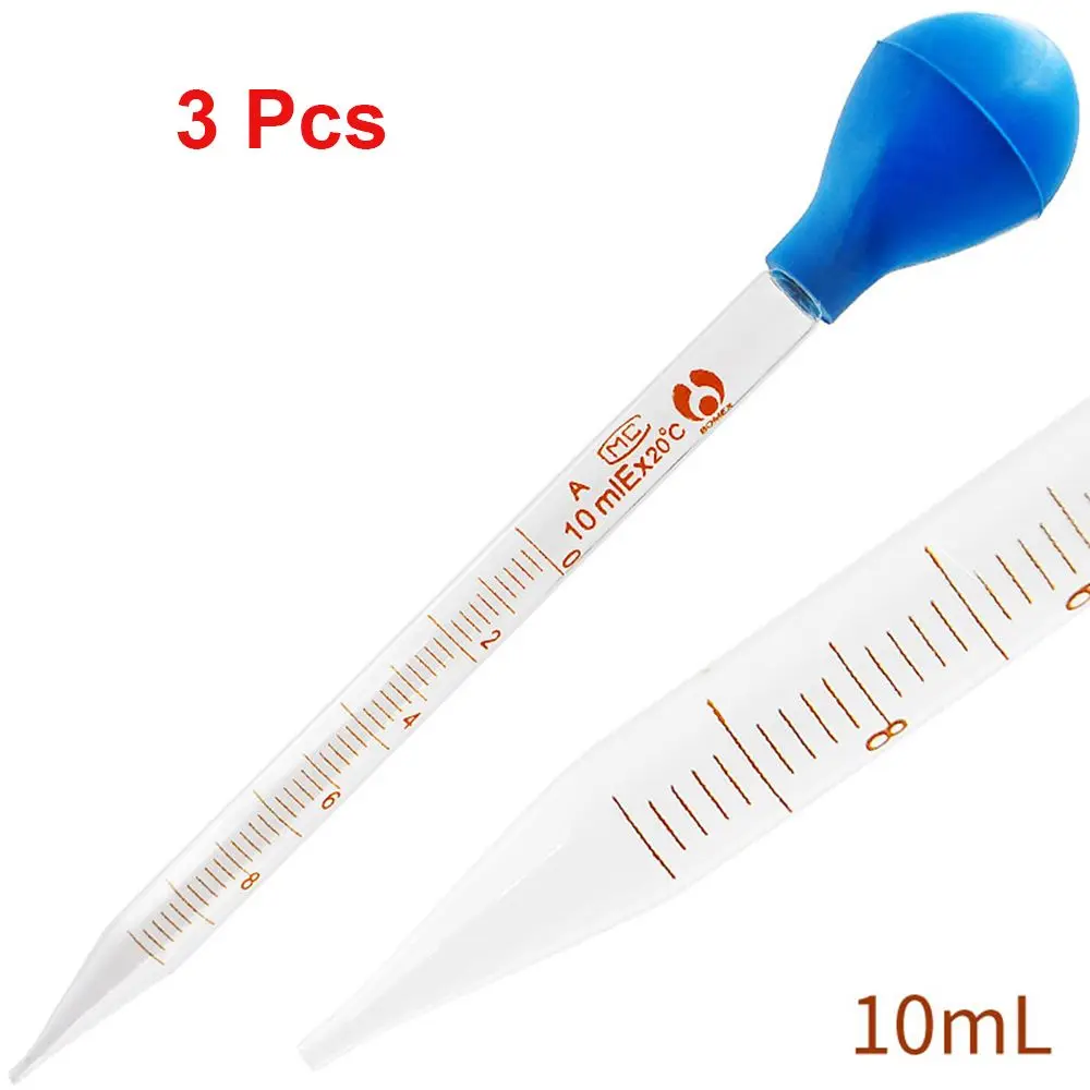 

Laboratory Supplies Pipet 10ml Pipette Glass Pipettors Scale Dropper Rubber Head
