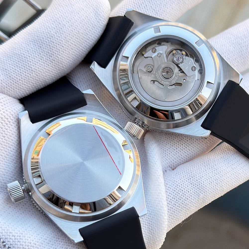 AR القبة الياقوت الزجاج YEJIAOLAN 40 مللي متر تعديل 62MAS NH35A التلقائي 300 متر الغوص الرجال ساعة الصلب الحافة الأخضر مضيئة تاريخ الهاتفي