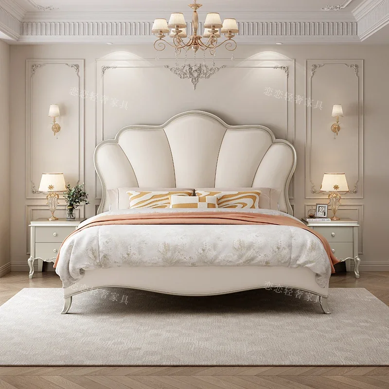 Princess Sleeping Massage Bed Castle Full Wooden Girls Bed European Simple Human Dog Luxury Bedroom Muebles Hotel Furniture