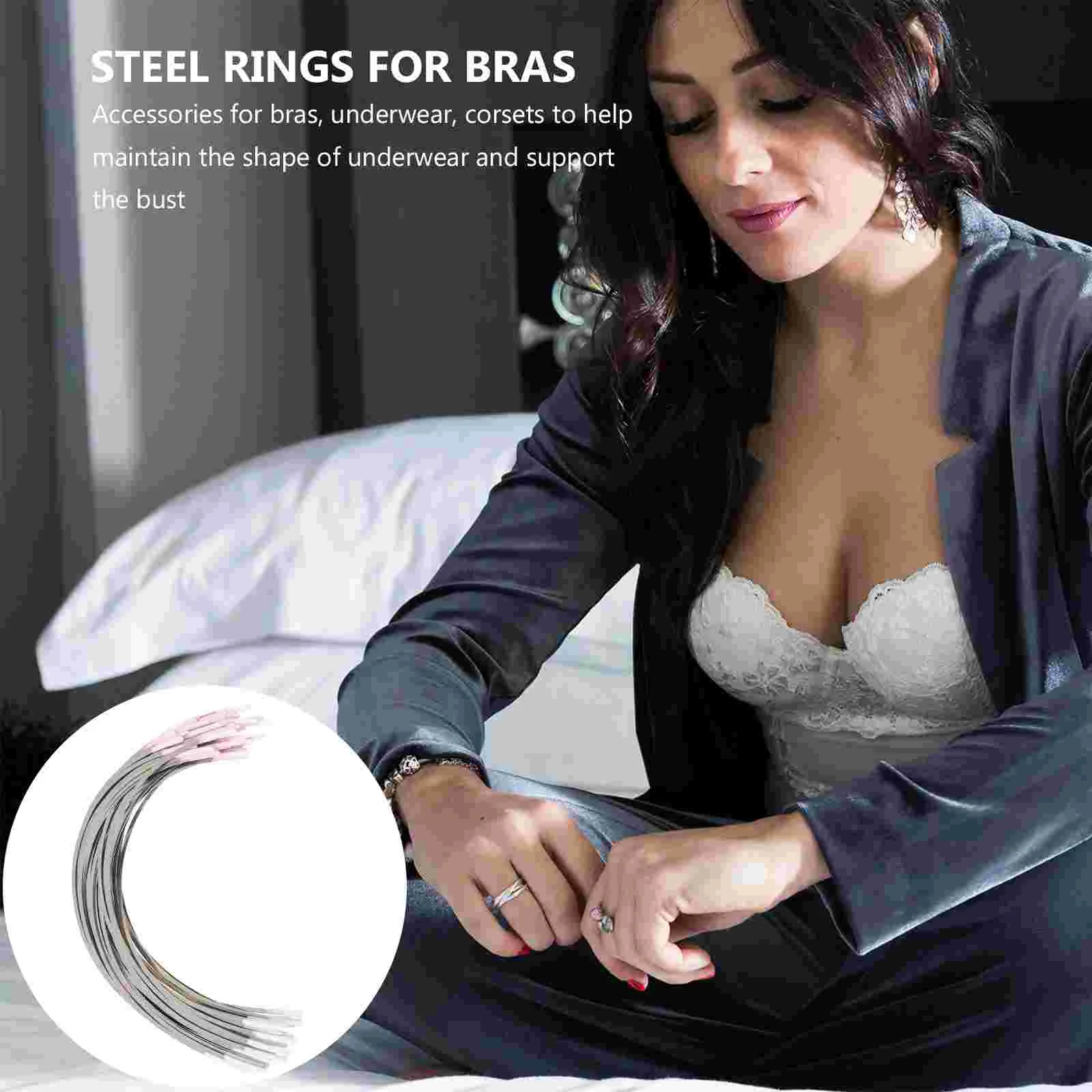 25 Pairs Steel Prop Support Ring Rims Bras Caps Underwire Repair Rings Stainless Bralette for Women Accessory