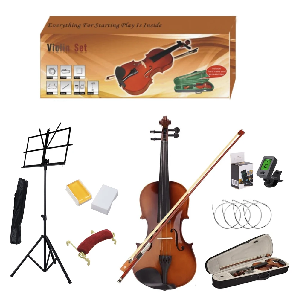 

Wholesale Music Strings Instruments 4/4 Violin Plywood Violin for Beginners and Students