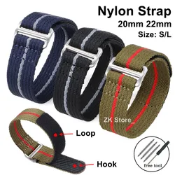 Nylon Stof Bandjes 20mm 22mm voor Seiko Horloge Armband Smart Horloge Band Touch Fastener Horlogeband Mannen Vervanging polsbandje Riem