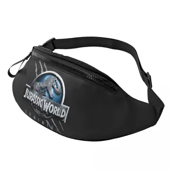 Jurassic World Dominion Jurassic Park Fanny Pack pour femmes hommes dinosaure bandoulière taille sac cyclisme Camping téléphone pochette d'argent