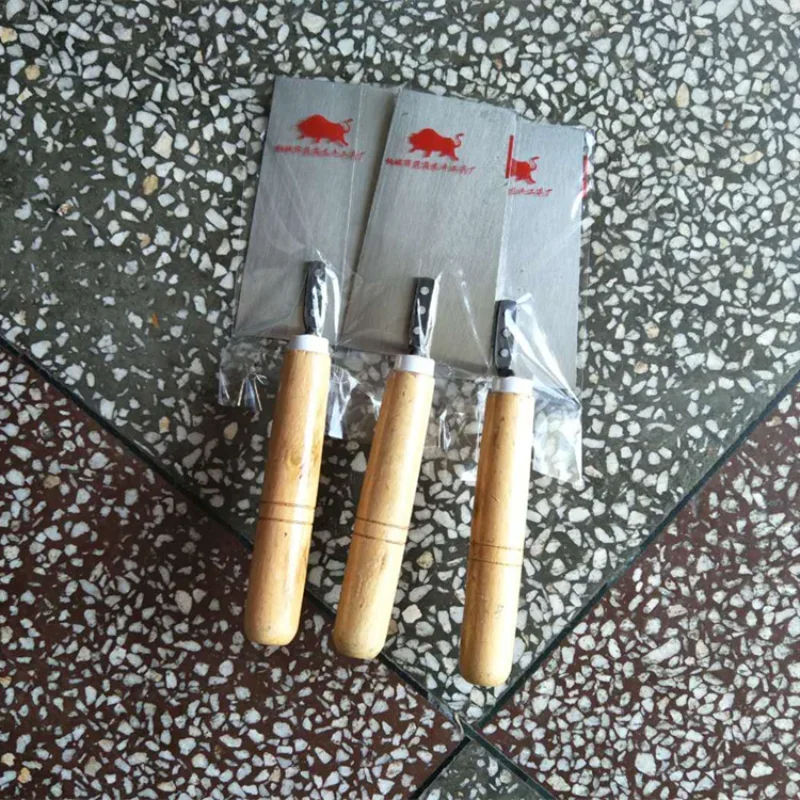 1pcs  large size Cement Float Margin Trowel Bucket Stainless Steel Concrete Finishing Trowel Spatula Construction Tools Wooden