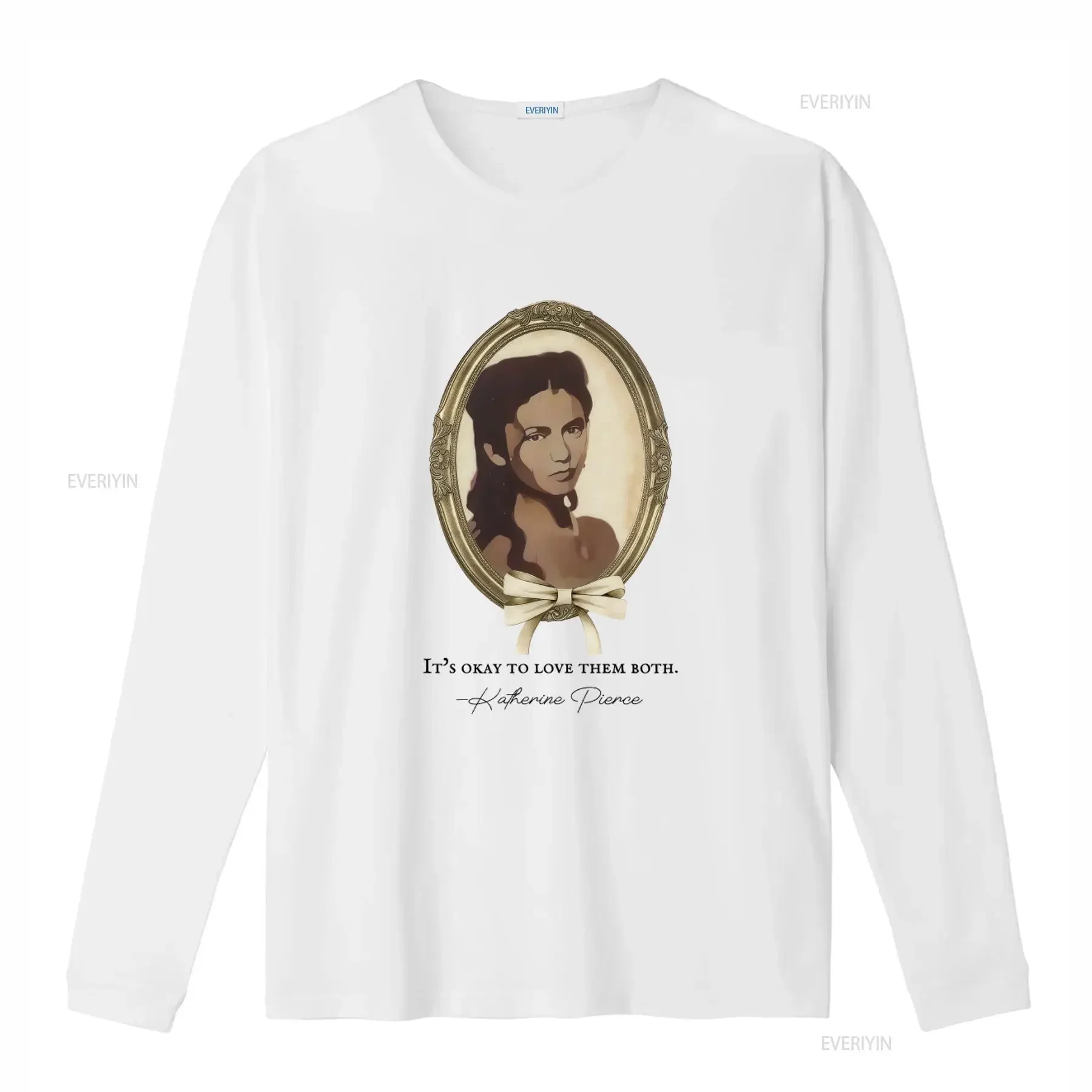 TVD Katherine Pierce Photo T Shirt Vampire Diaries Fan Mystic Falls Salvatore Bros Quote Elena Stefan Damon Coquette vintage
