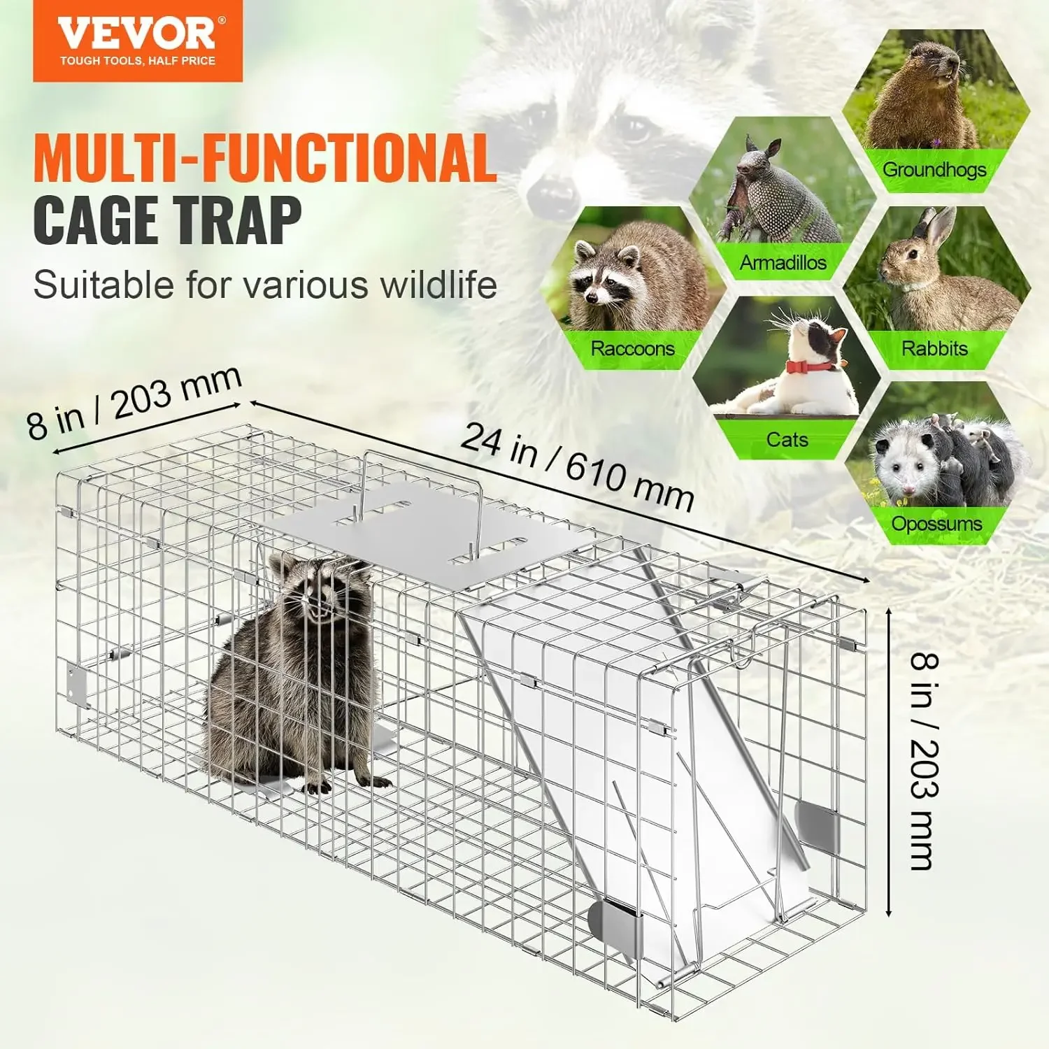 VEVOR Live Animal Cage Trap, 24