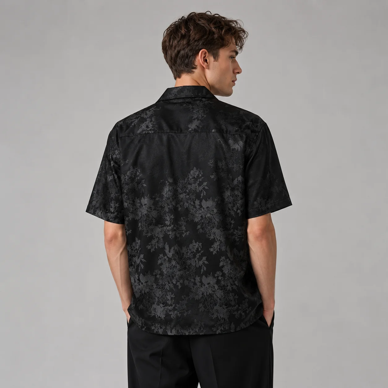 Men's Summer Casual Short Sleeve Shirt Lightweight Breathable Floral Pattern Trendy Streetwear Top 2026 New