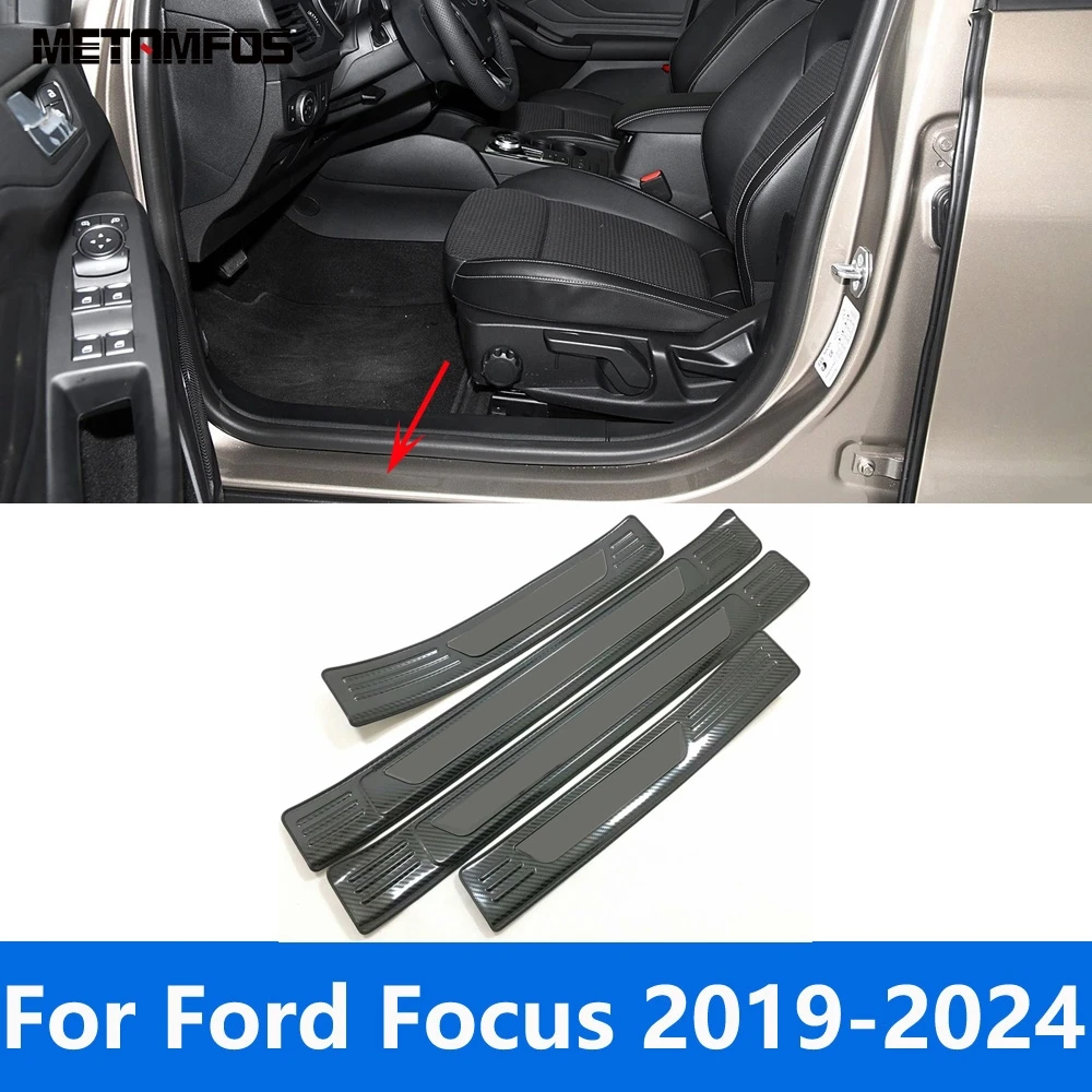 

Exterior Door Sill Scuff Plate Welcome Pedal Entry Guard For Ford Focus 2019 2020 2021 2022 2023 2024 Accessories Car Styling