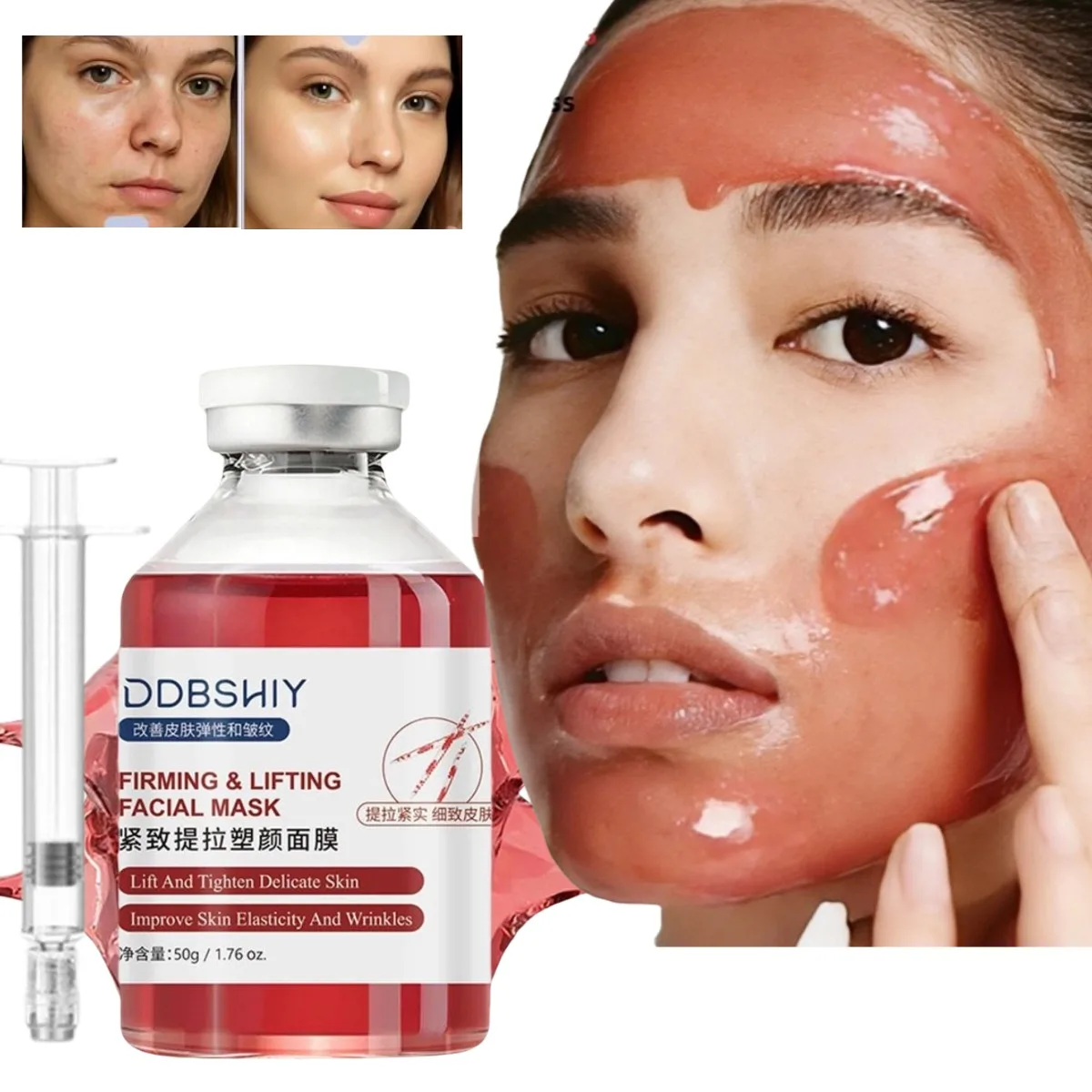50ml Contour Shaping Spider Mask Liquid Essence Improve Facial Contour,Lift & Firm Skin,Improve Skin Elasticity Korean Skin Care