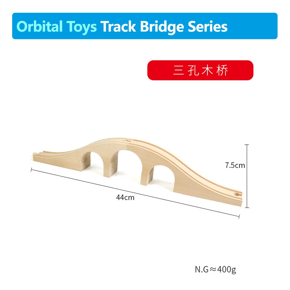 Accessoires de voie de Train en bois, série pont Compatible avec les voitures de Rail magnétiques en bois massif, jouet éducatif pour garçon/enfant, cadeau X29