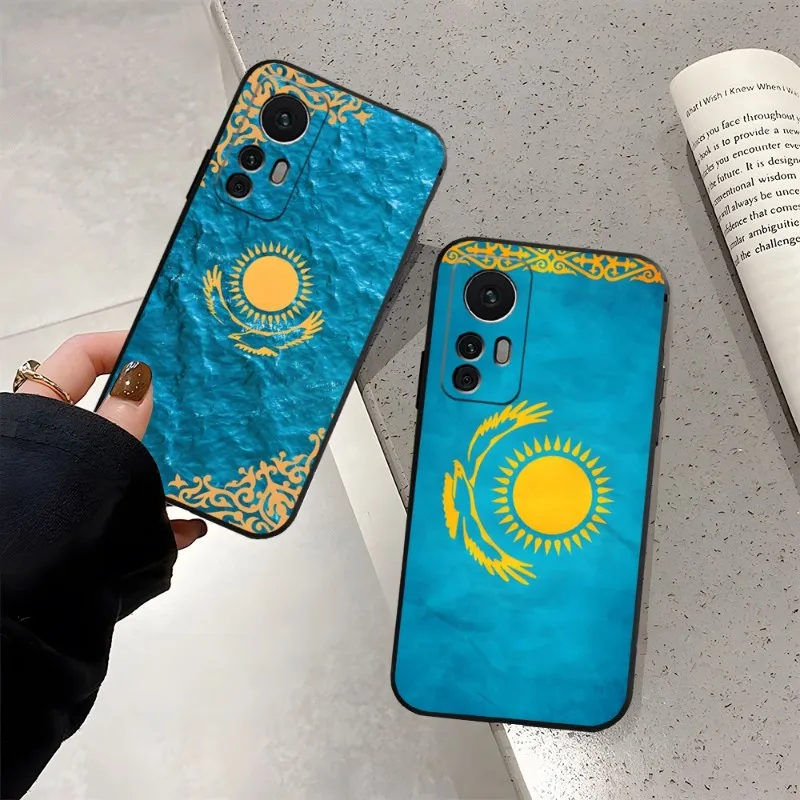 Kazakhstan Flag Phone Case For Xiaomi 11 11T 13 11i 12 10T 10TPro 10 Pro Lite Ulltra MIX4 CIVI Funda Black Coque