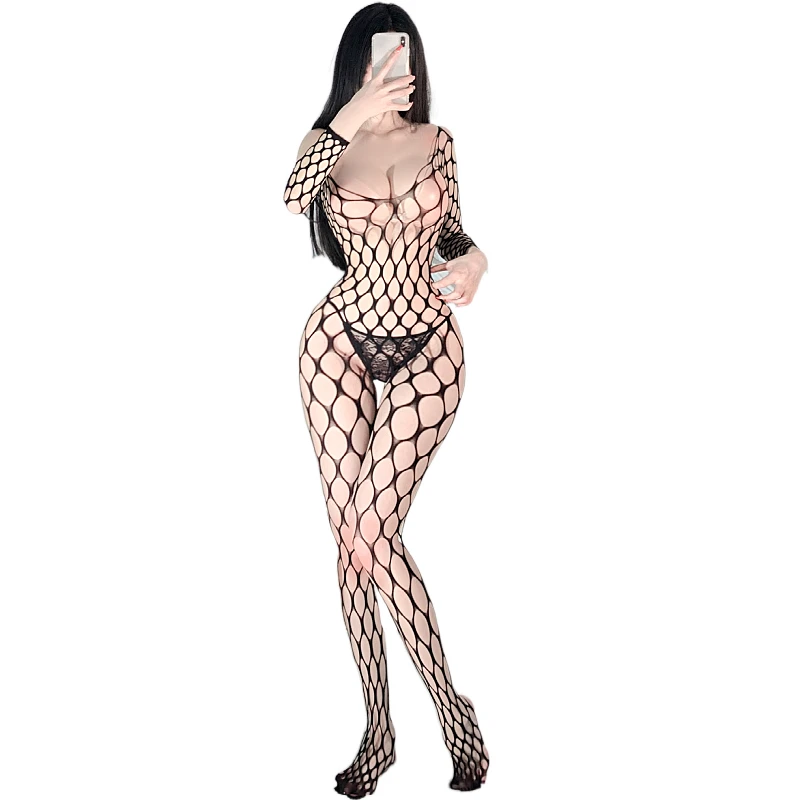 Hot Fishnet Bodysuit Crotchless Porn Tights Women Underwear Ladies Bodystockings Mesh Erotic Costumes Nightclubs Sexy Lingerie