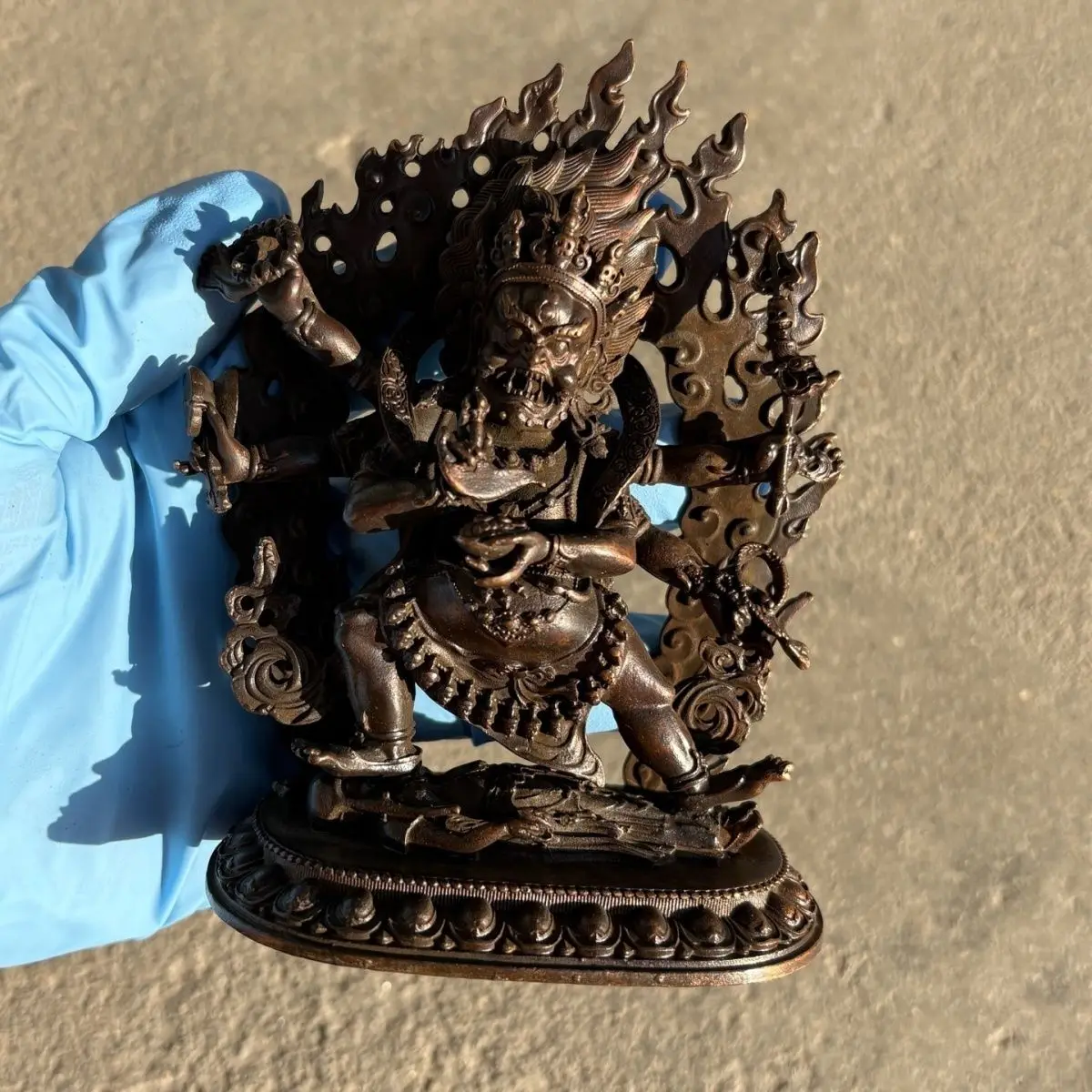 Nepal six-armed mahakala god of wealth protector  Statue Sculpture Figurines Home Garden Decoration Statues For House ﻿