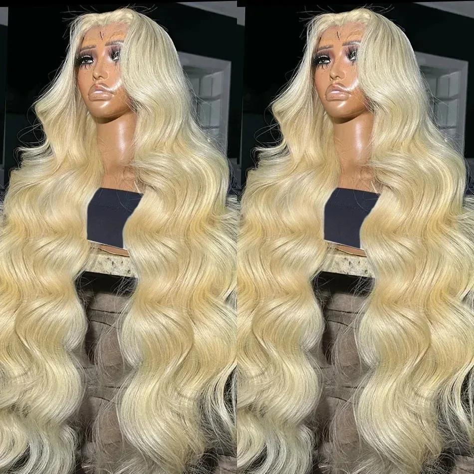 150 180% 613 Blonde Wig Body Wave 13x4 13x6 Lace Front Human Hair Wigs HD Transparent For Black Women Brazilian Lace Frontal Wig