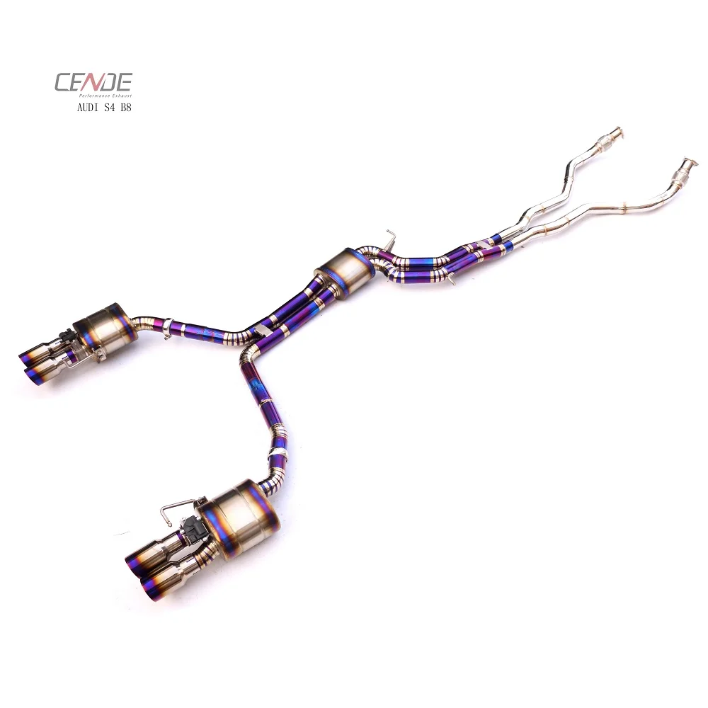 CENDE Performance Titanium Catback Exhaust with Cutout Valve for Audi S5 B8 3.0T 2014+