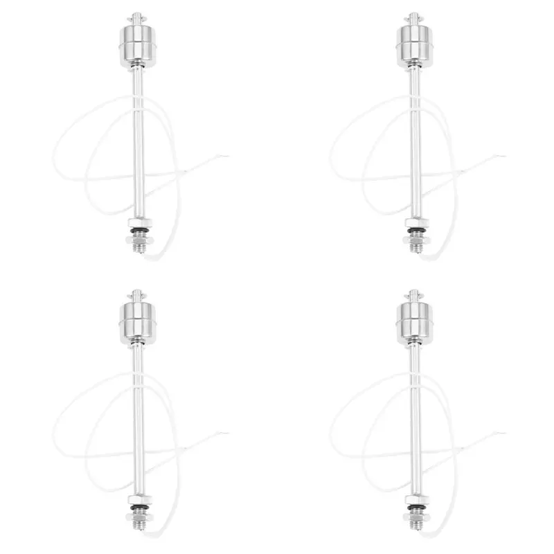 A02M-4PCS 150Mm Stainless Steel Float Switch Tank Liquid Water Level Sensor 220V