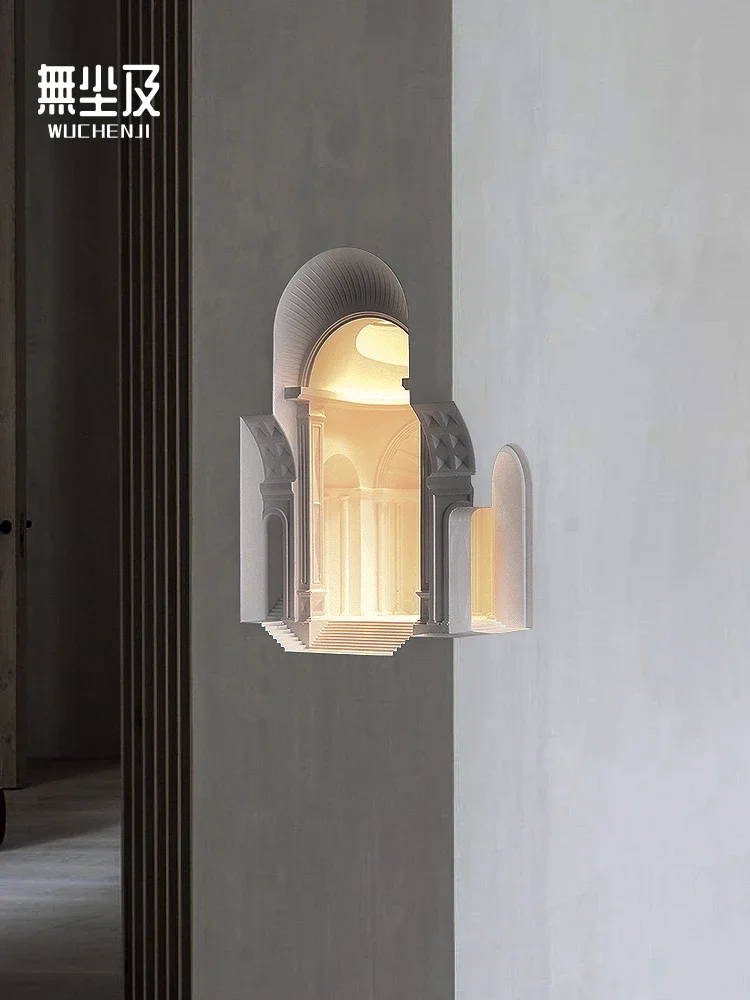 Wall lamp Florence building niche corner corridor staircase induction lamp corner lamp embedded gypsum lamp