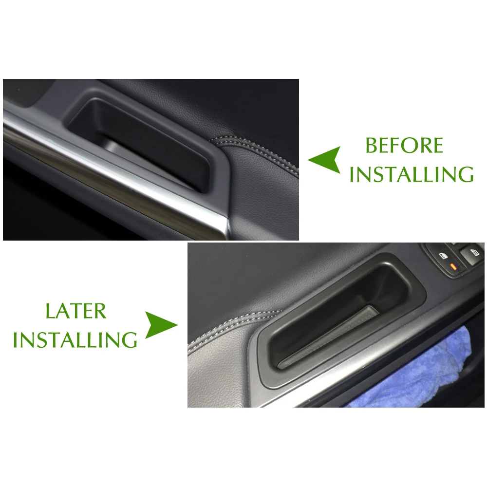 Car Styling For Volvo S60 V60 XC60 2010-2017 Front/Back Door Handle Armrest Storage Box + Central Control Armrest Storage Box