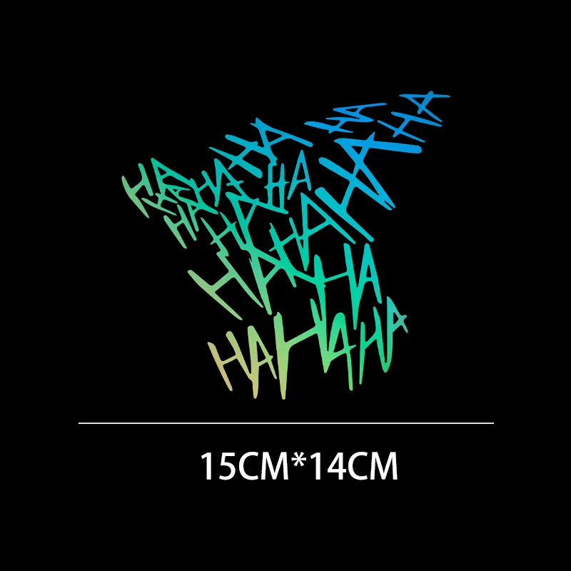 G047 15X14CM Fun Motorcycle Helmet Car Motorcycle Sticker Hahaha Reflective Vinyl Waterproof