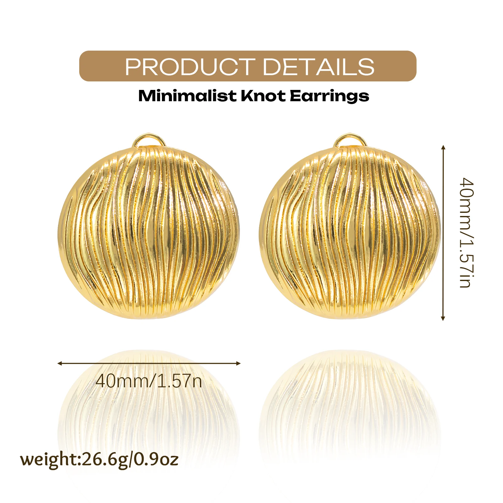 YTJX  Hemispherical  Earrings Round Punk Geometric Style Jewelry Accessories Valentine's Day Gifts  2026 Earring Fashion Trends