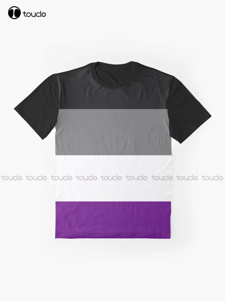 Seamless Repeating Asexual Pride Flag Pattern Graphic T-Shirt Custom Aldult Teen Unisex Digital Printing Tee Shirts Xs-5Xl