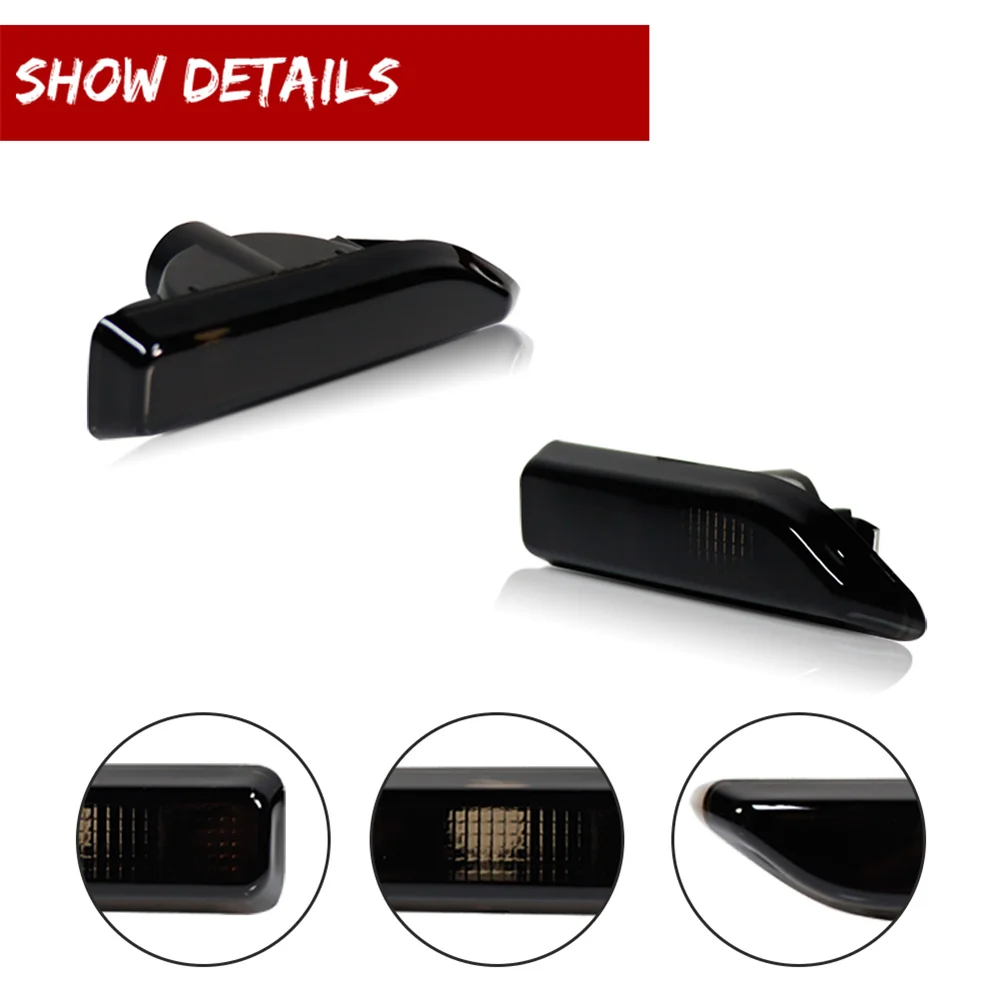 Smoked Lens Front Fender Side Marker Turn Signal Light Housings Car Accessories For 2017-up 2nd Generation MINI F60 Countryman