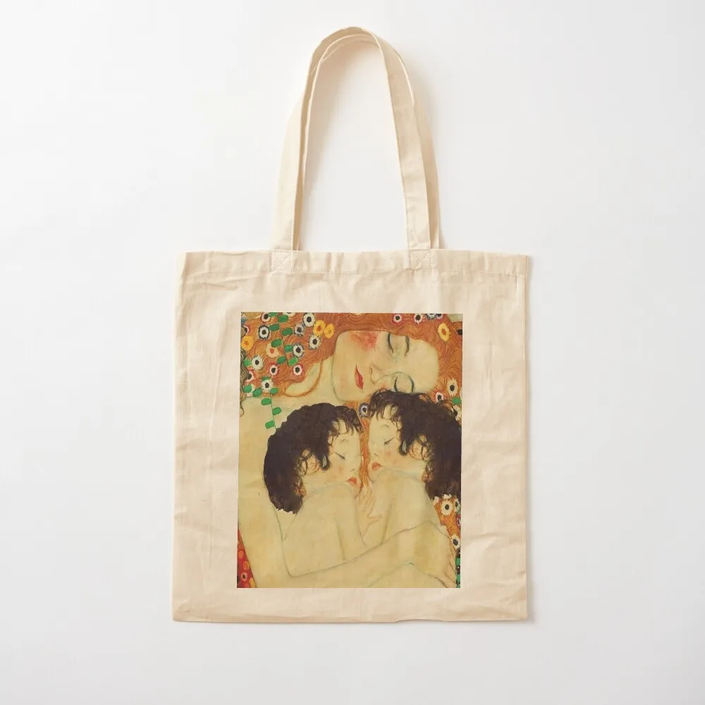 Klimt Three Ages of Woman Mother and Child Tote Bag shopper bags Lady bag tote bag woman Women's tote