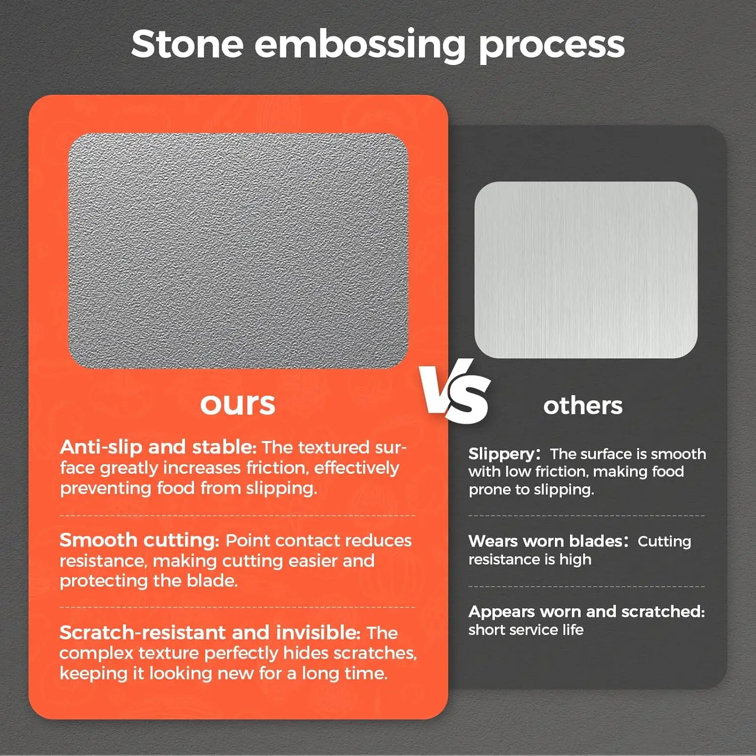 Tábua de cortar de aço inoxidável 2 em 1, tábua de cortar de cozinha dupla face, prata de qualidade alimentar conjunto de 2