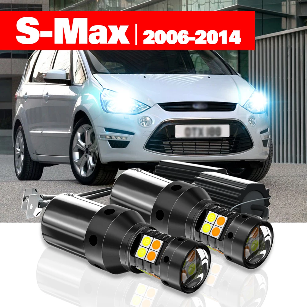 Für Ford S-Max SMax S Max 2006-2014 2 Stück LED Dual-Mode Blinker+Tagfahrlicht DRL 2007 2008 2009 2010 Zubehör