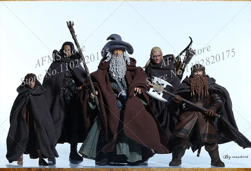 1/12 스케일 Collectible Figure Gandalf Cloak 반지의 제왕 마법사 옷 맞는 6 인치 DST 남자 군인 액션 피규어 바디 인형