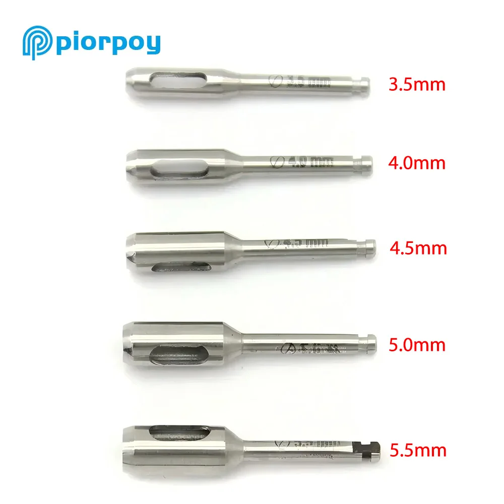 PIORPOY5Pc/Set Dentistry Instrument Tools Dental Implant Tissue Punch Gingival Ring Cutter Low Speed Handpiece Kit Surgical Tool