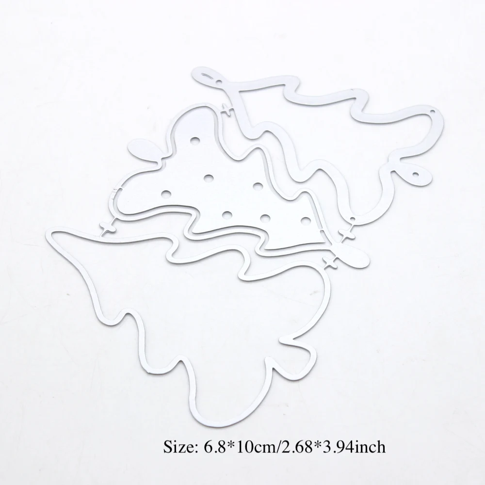 KSCRAFT Christmas Tree Cookie Shaker Metal Cutting Dies Stencils for DIY Scrapbooking Decorative Embossing DIY Paper Cards