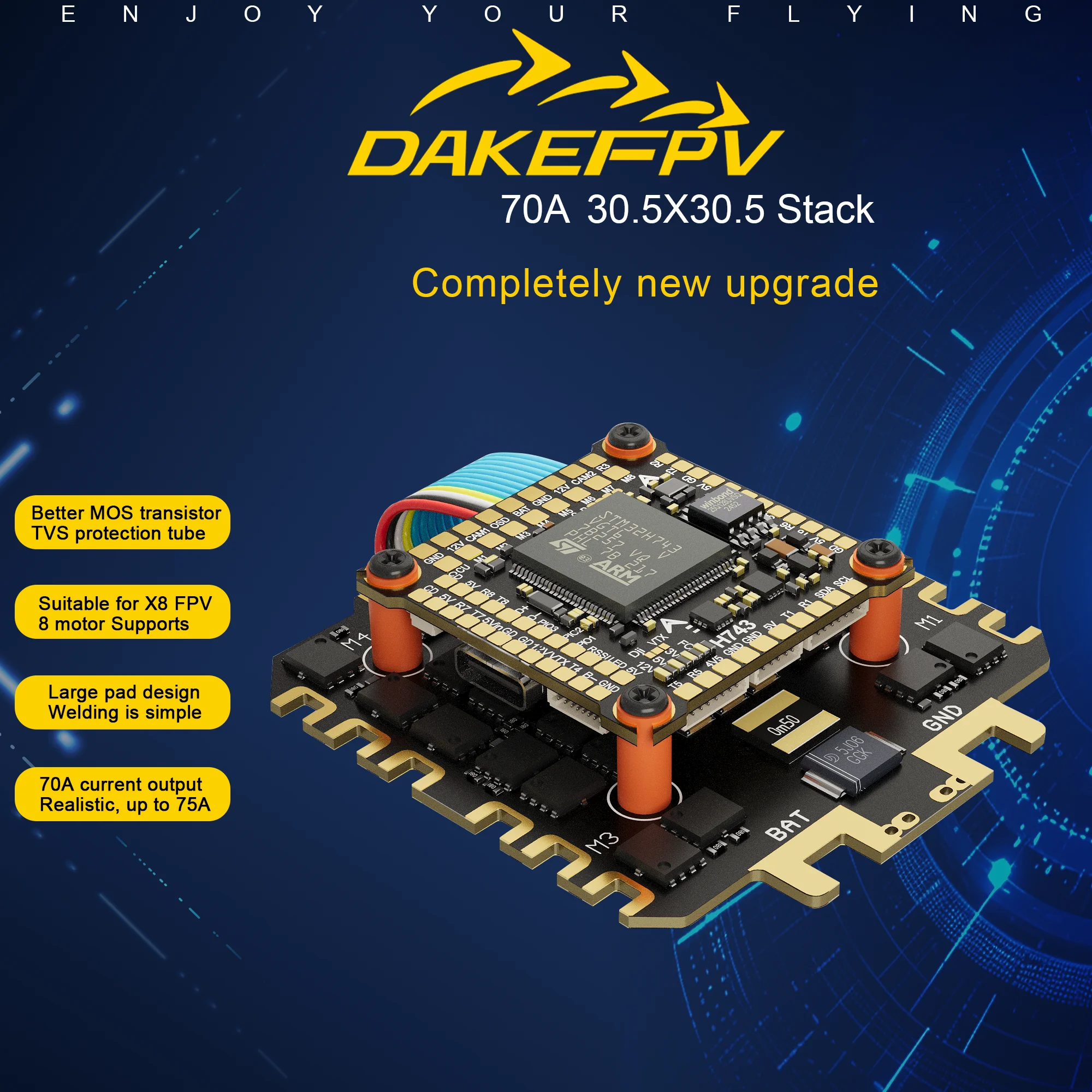 

H7/H743 Управление полетом 3-12S и 100A/120A 4IN1 ESC Стек для Mark4 APEX XL 10-дюймовый 12-дюймовый 15-дюймовый 18-дюймовый 10-дюймовый дрон с рамой FPV