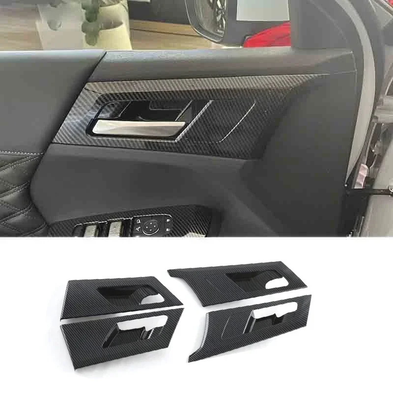 For Mitsubishi Outlander 2022 2023 ABS Carbon Fiber Window Lift Switch Frame Trim Cover Sticker Interior Car Accessories