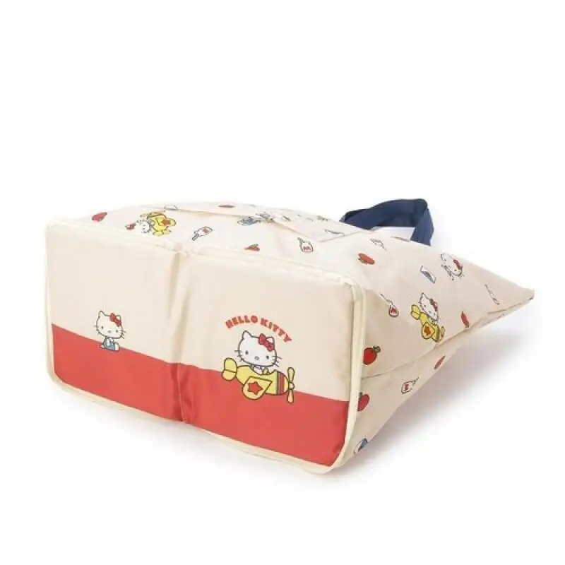 لطيف الكرتون Kawaii مرحبا كيتي سعة كبيرة المحمولة حقيبة تخزين قابلة للطي حقيبة تسوق حقيبة كتف في الهواء الطلق للخروج