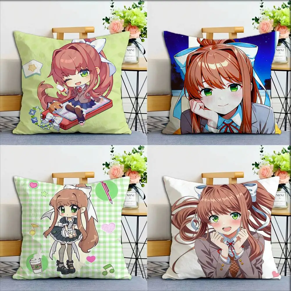 

Cartoon Character M-Monika World Various Sizes Square Pillow Case For Car Home Bedchamber Decor
