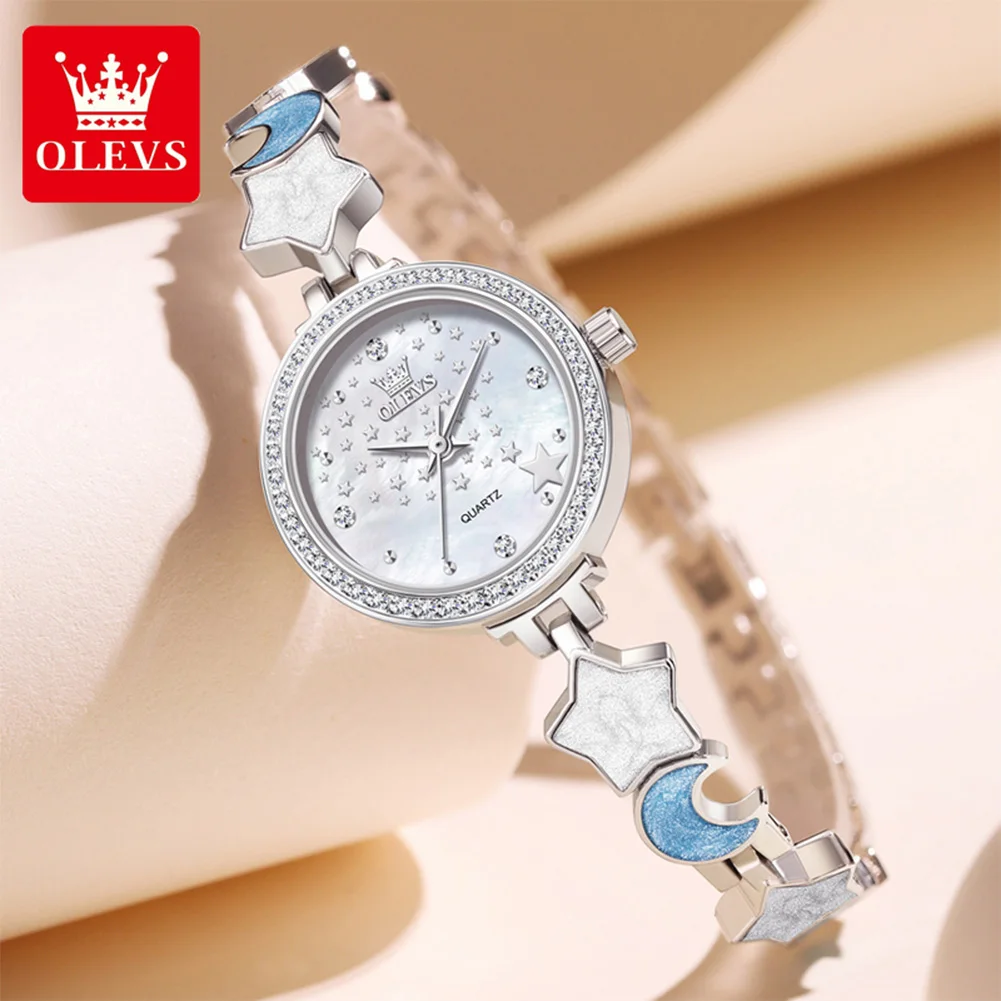 OLEVS 5665 Women Watches Original Bracelet Quartz Watches Waterproof Luminous Watch Girls Gift Elegant Fashionable Ladies Reloj