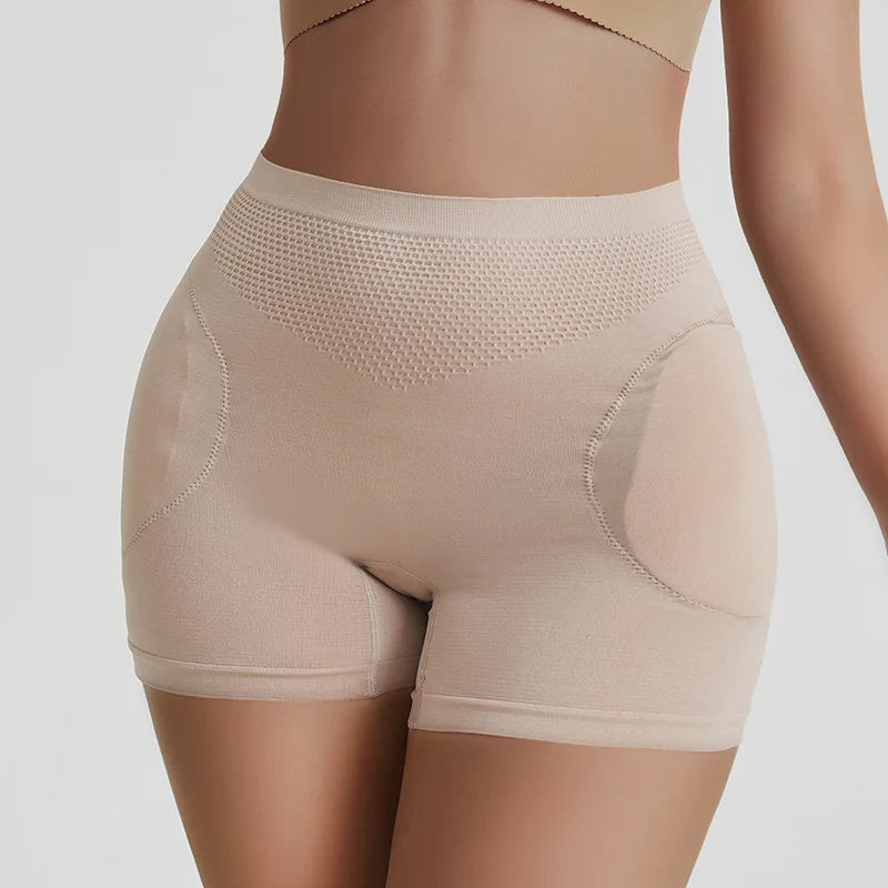 Postpartum flat angle safety underwear with fake buttocks, sponge pad, hip lifting and waist shaping pants