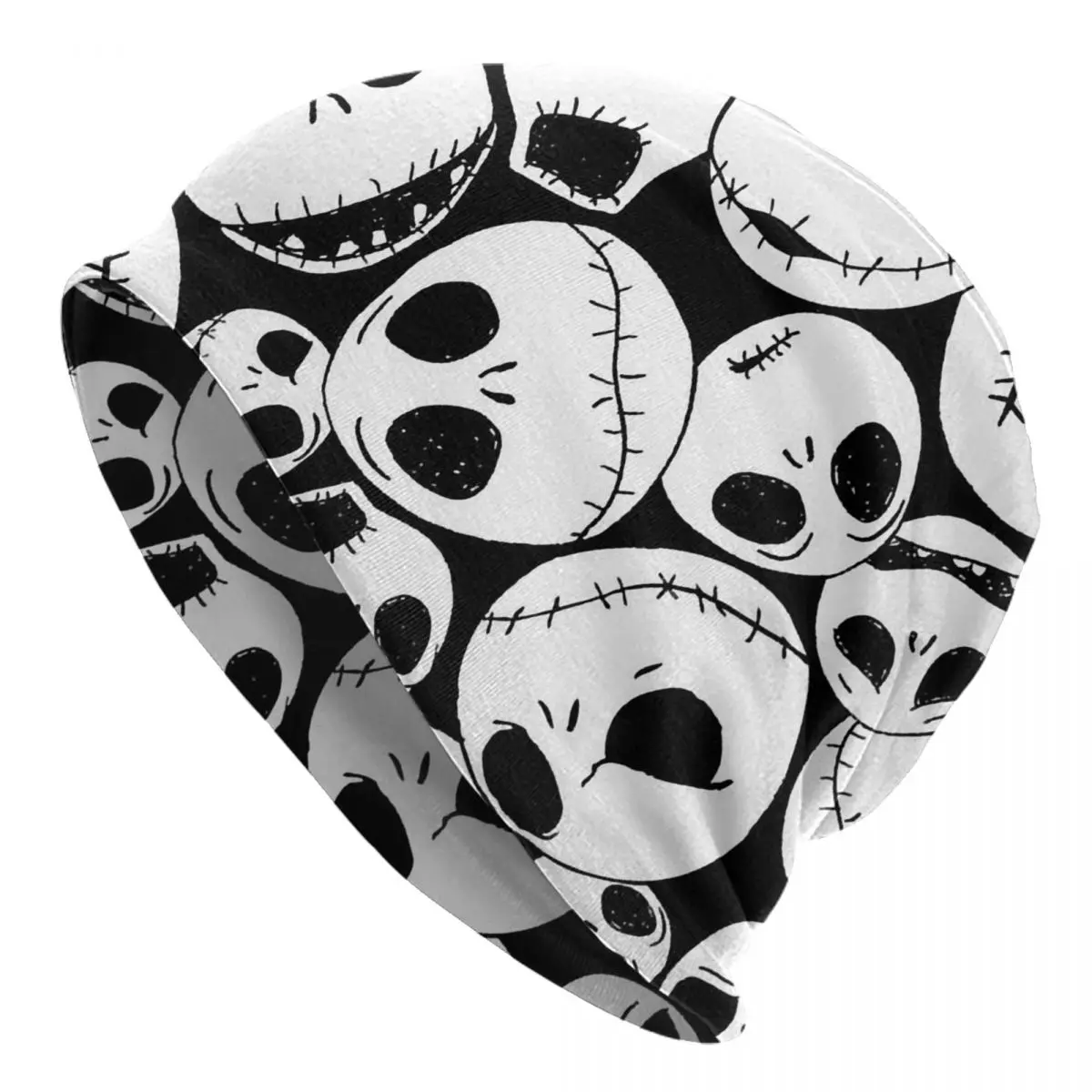 Skeleton Skull Bone Autumn Spring Hats Pattern Halloween Thin Hat Bonnet Hipster Skullies Beanies Caps Men Women's Earmuffs