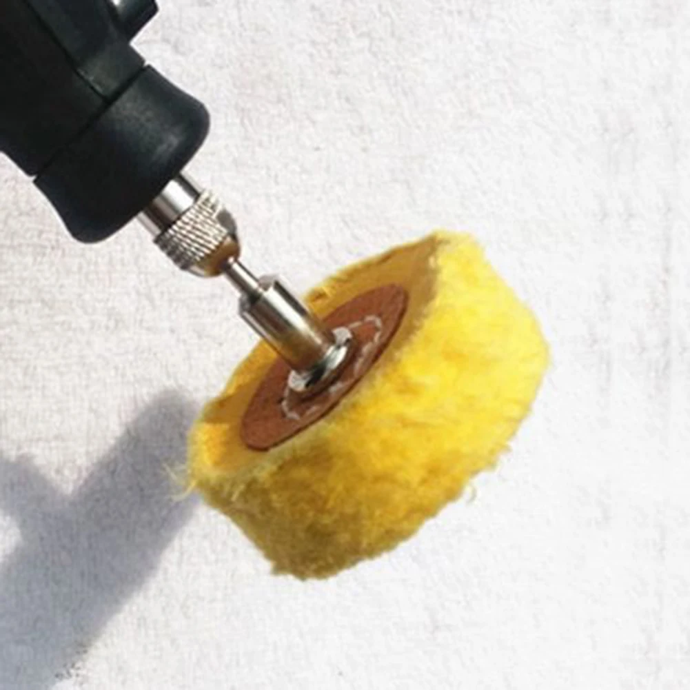 

For Rotary Tools Buffing Attachment Grinder Shank Brush Head Polish Cloth Wheel T Style 2pcs 2x High Quality New