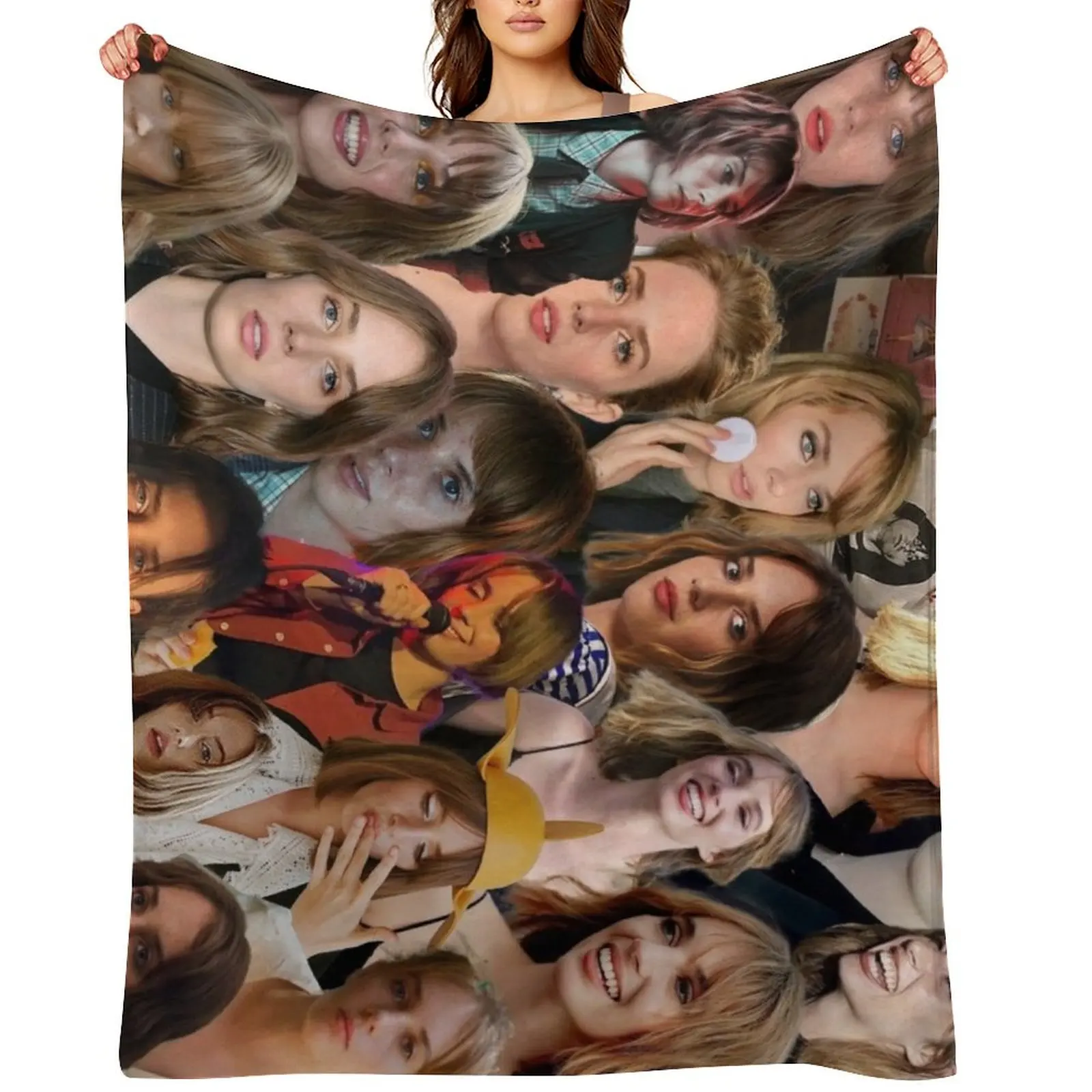 

Maya Hawke Photo Collage Throw Blanket Summer Beddings Blankets For Sofas manga Furry Blankets